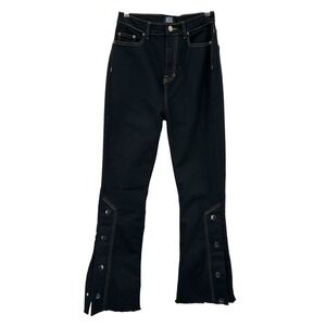 URBAN OUTFITTERS BDG Women's 28 Black High-Rise Flared & Snapped Leg Jeans